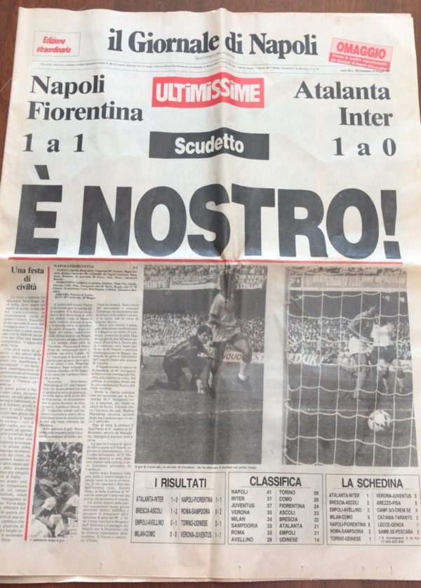 Giornale “Vittoria del Napoli del ’87”